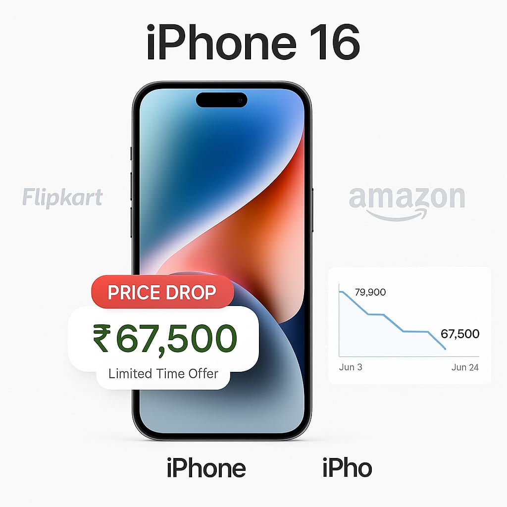 iPhone 17 Coming Soon to India: iPhone 16 Sees ₹10,000 Price Cut Ahead of Launch